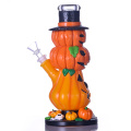 Pumpkin colorato a mano e cranio in vetro Bong bong, simpatica zucca di Halloween, tubo d'acqua in vetro borosilicato con ciotola da 14 mm