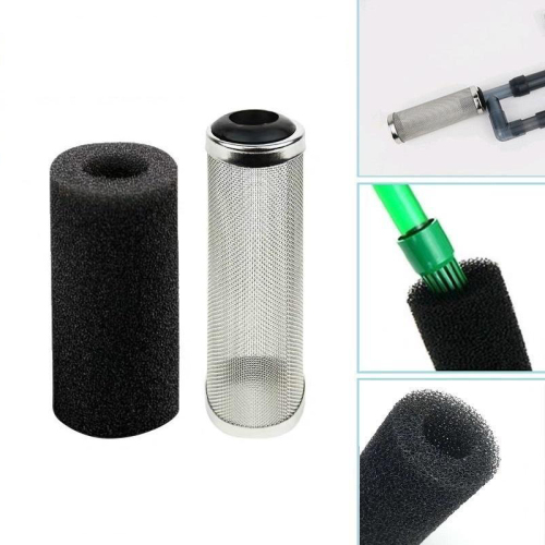 Fish Tank Shrimp Net Special Shrimp Cylinder Filter Sponge Stainless Steel Filter Inflow Inlet Protect Aquarium Accessories