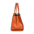 Colorful Smooth Leather Lady Business Travel Tote Handbags