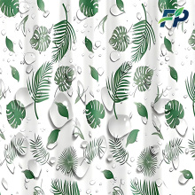 Perdeau despărțitor baie PEVA frunze verde