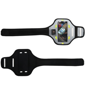 Vertical Pouch Universal Sport Armband W Green Flashing Lights