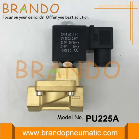 Shako Type PU225A-06 Brass Solenoid Valve 3/4'' 220V