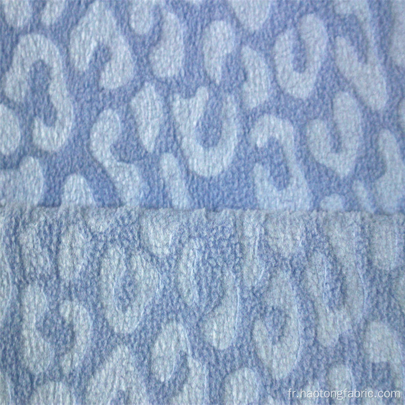 Tissu textile polaire brossé Jacquard gaufré