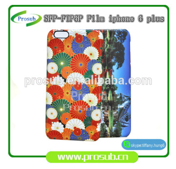 3d film sublimation diy blank cell phone case cover skin for SFFIP6 plus