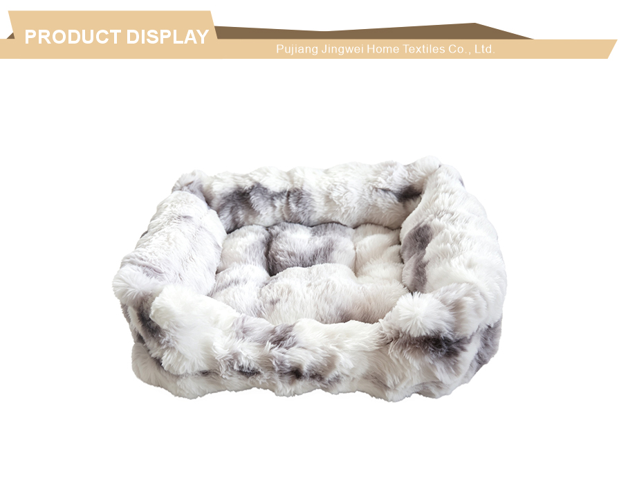 Two tone fuzzy breed pet resting mat