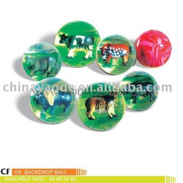 3D OX figure bouncing ball