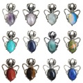 Gemstone 13X18mm Cabs Antique Silver Alloy Spider Pendant for DIY Making Jewelry