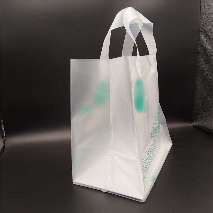 HDPE die cut handle bag with paper sheet