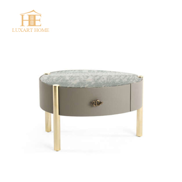 Modern Rectangle Small Black Marble Coffee Table for Living Room - Factory Direct Sale