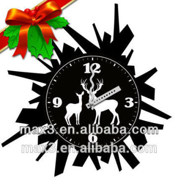 Christmas gift set wall sticker clock special wall clock for home decoration
