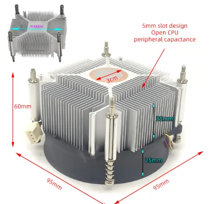 Sumond Factory Price Intel CPU Cooler Fan for LGA 115X Series - Quiet Color Light CPU Cooler
