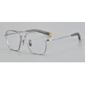 Light Titanium Optical Designer Aviator Style Glasses