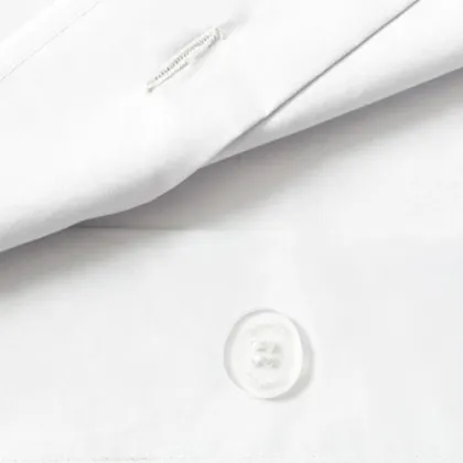 White Cotton Percale Quilt Cover