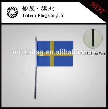 Swedish Handheld Flag , Swedish Hand Waving Flag