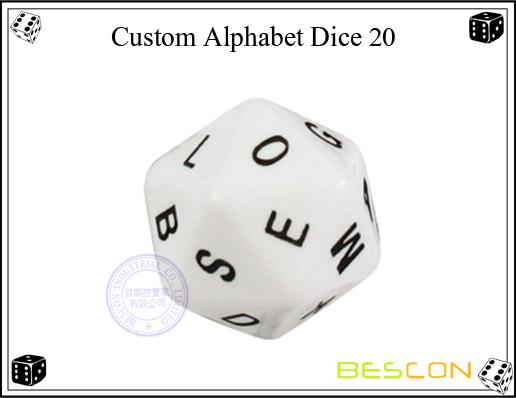 Custom Alphabet Dice 20