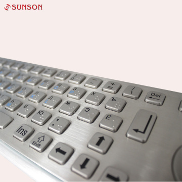 Teclado de metal de layout personalizado com trackball