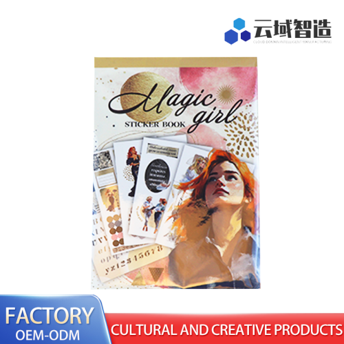 Coleção de livros de adesivos de meninas coloridas adoráveis