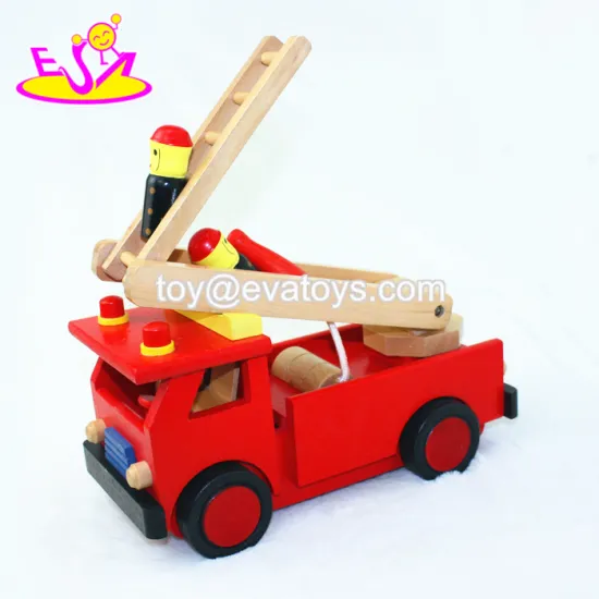 new fashion child wooden mini toy fire truck W04A267