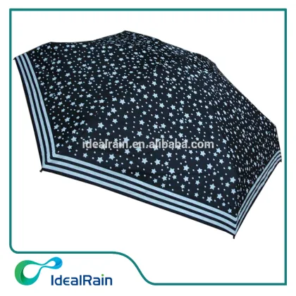 Black Midnight Starry Sky Twinkle Umbrella