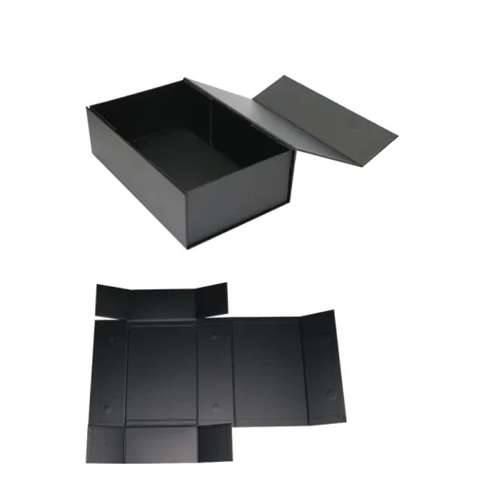 Black High-end Clothes Packaging Folding Box with Magnet