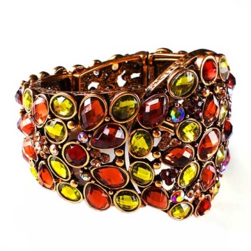 Latest Charm Bracelet With 2012 Fashion Bracelet With Color Zircon Bracelet