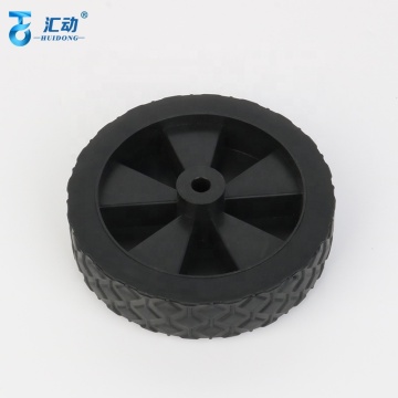 5 Inch Outdoor Camping Beach Cart with Wear-Resistant Solid Black PVC Industrial Rubber Wheels and Caster