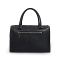 Sac fourreau moyen en cuir Sac Boston Sac cartable noir