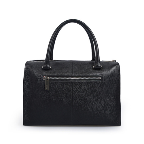 Mittlere Ledertasche Boston Bag Black Satchel