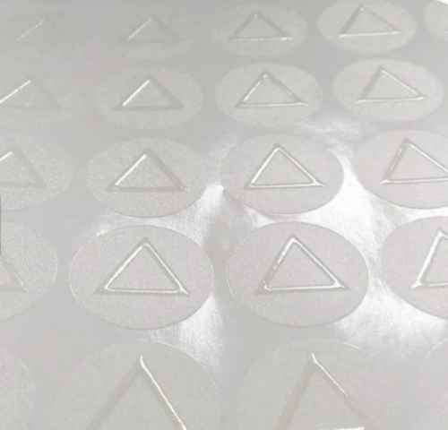 Etiquetas de adesivos de triangular de relevo cego personalizados