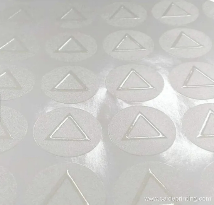 Custom Blind Embossing Triangle Sticker Braille Labels