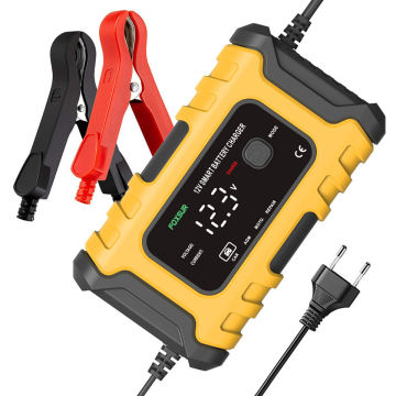 FOXSUR 12V 6A Car Battery Charger - Intelligent Automatic Motorcycle Battery Charger
