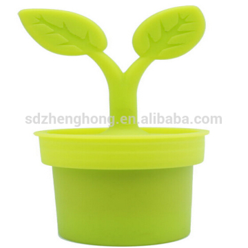 Lovely pot plant tree shaped FDA/LFGB silicone tea infuser