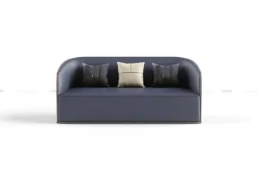 2 seats leather sofa 304 S/S frame sofa