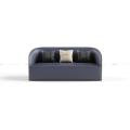 2 seats leather sofa 304 S/S frame sofa