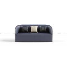 2 seats leather sofa 304 S/S frame sofa