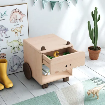 Cartoon Design Cute Wooden Furniture Storage Cabinets for Kids Bedrooms