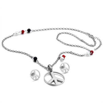 Necklace earrings women engagement jewelry set
