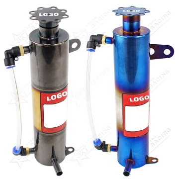 JDM Burnt Blue Titanium Gold Black Edelstahl 500 ml Kühlmittelbehälter Tank