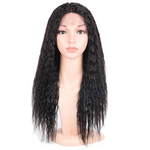 100% NATURAL VIRGIN REMY HUMAN HAIR LONG CURLY LACE FRONT WIG