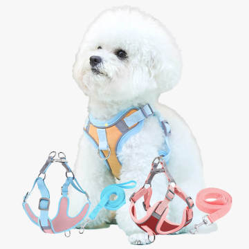 Factory Wholesale Suede Pet Traction Rope Vest Type Chest Harness Set