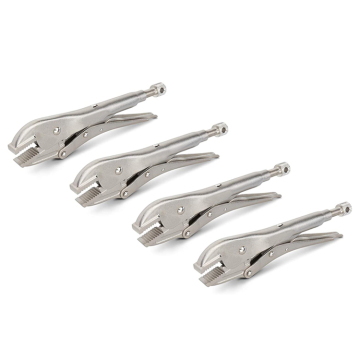 YUHANG 10 Inch Straight Jaw Locking Pliers (4-Pack) - Durable Pliers for Strong Grips