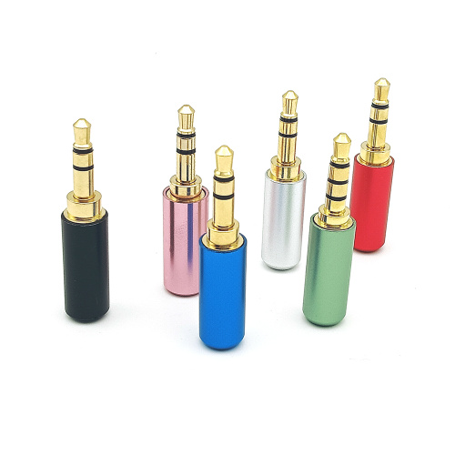 3/4 Pole Soldering Male Stereo Audio Plug Connectors