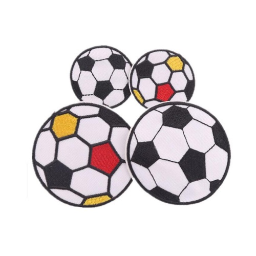 Parches bordados de fútbol de bandera de diseño personalizado