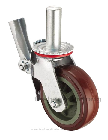 150mm Plastic Wheel Heavy Duty Swivel Scaffold Castor With Brake