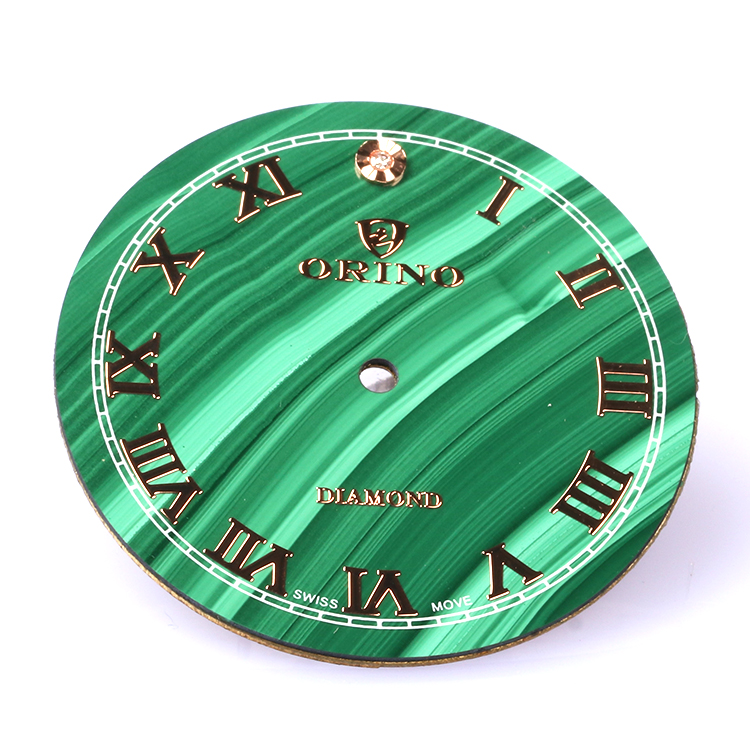 Quadrante di malachite in pietra gemma naturale per orologio