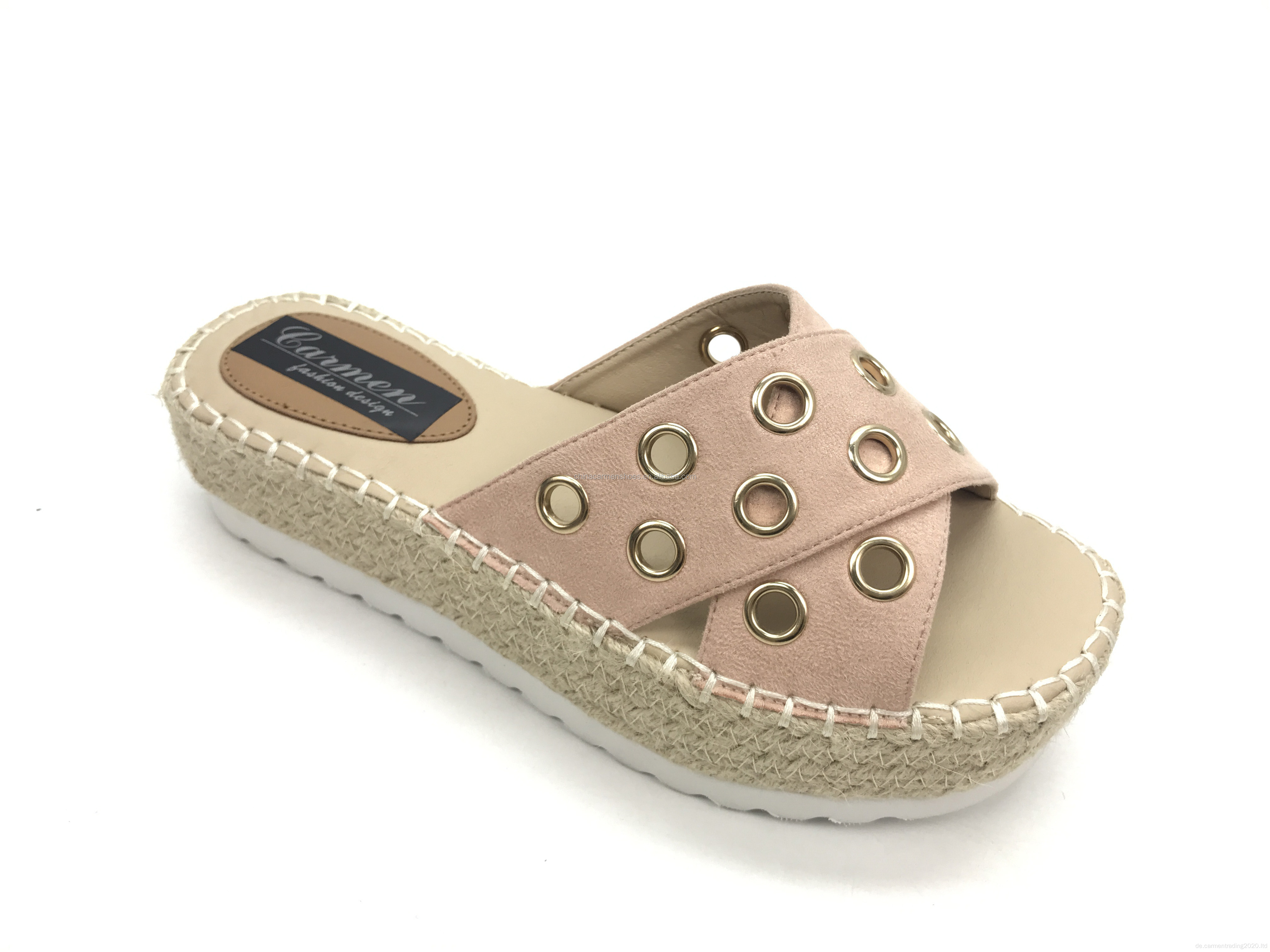 Damen Espadrilles Open Tobe Slide Slipper Plattform Sandalen