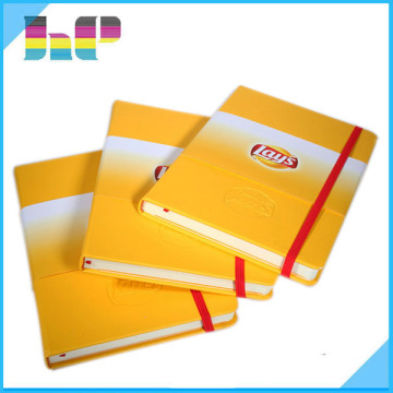 Cheap embossing leather cover agenda notebook printing