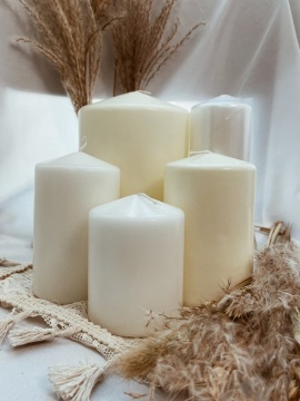 Pillar Candles White Huge Bougie Popular Sizes