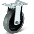 Silent furniture casters with brakes