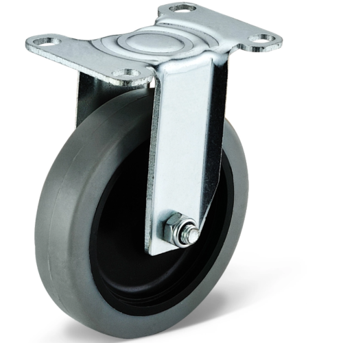 Silent furniture casters with brakes